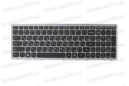 Клавиатура для ноутбука Lenovo Flex 15, Flex 15D, G500s, G505s, S510p (silver frame) фото №1