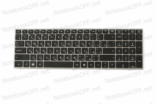 Клавиатура для ноутбука HP Probook 4540s, 4545s (silver frame) фото №1