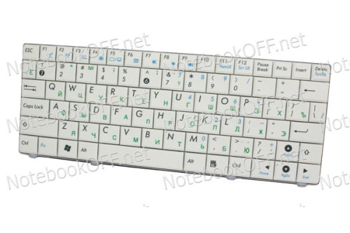 Клавиатура для ноутбука Asus eeePC 900HA. Белая фото №1