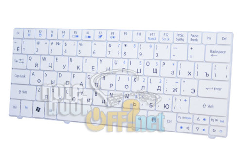 Клавиатура для ноутбука Acer Aspire 1410 JM1, 1810T, Aspire One 751H. Белая фото №1