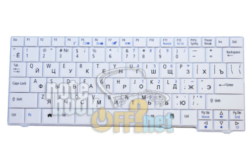 Клавиатура для ноутбука Acer Aspire One A110, A150, D250 и 531. Белая. Linux фото №1