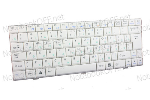 Клавиатура для ноутбука MSI U90, U100 (white) фото №1