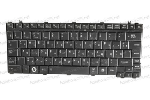 Клавиатура для ноутбука Toshiba Satellite U400, U405, M800 Черная матовая фото №1