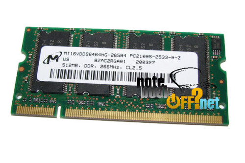 Модуль памяти для ноутбука SO DIMM DDR 512 Мб фото №1